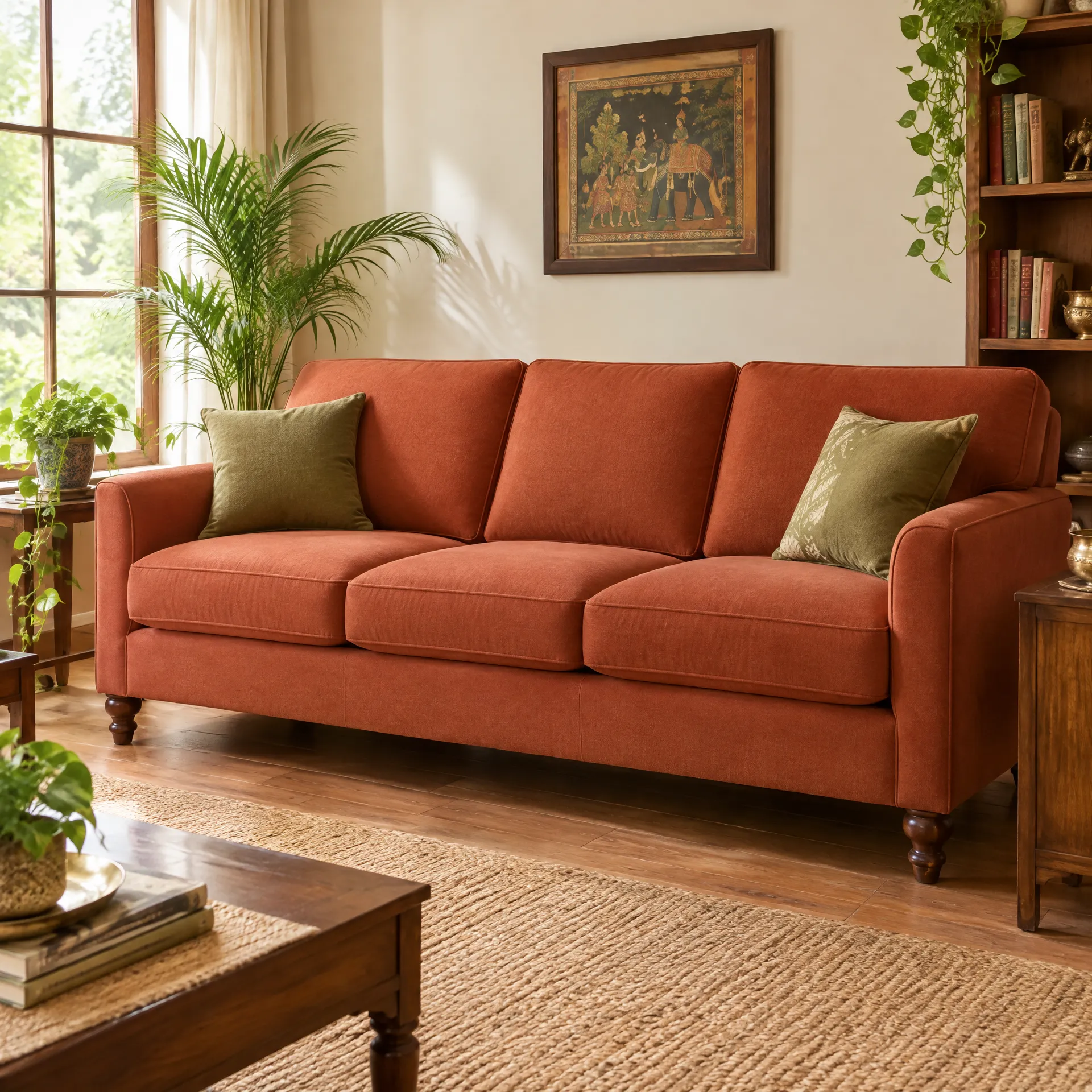 Refreshed sofa after repair